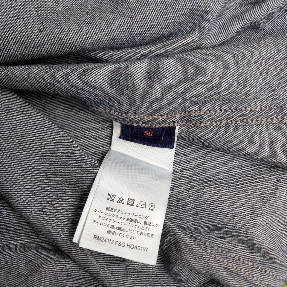 LOUIS VUITTON DENIM BUTTON UP JACKET - SIZE 50