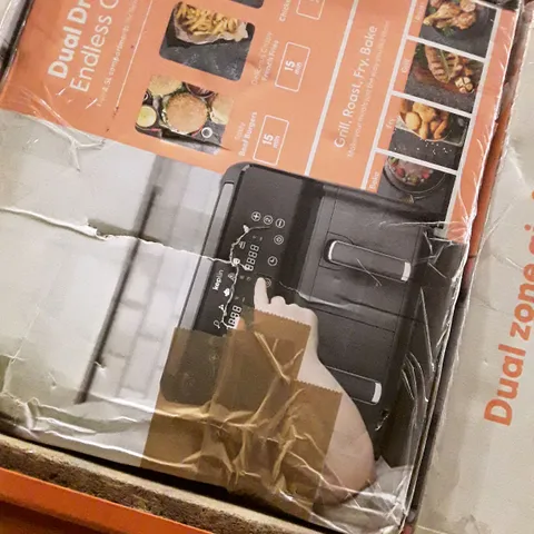 BOXED KEPLIN AIR FRYER WITH DUAL COOKING ZONES BLACK COLOUR 