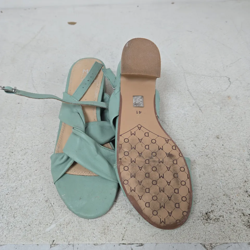 MODA TEAL KNOT-FRONT WEDGE SANDALS – WOMEN'S, SIZE EU 41