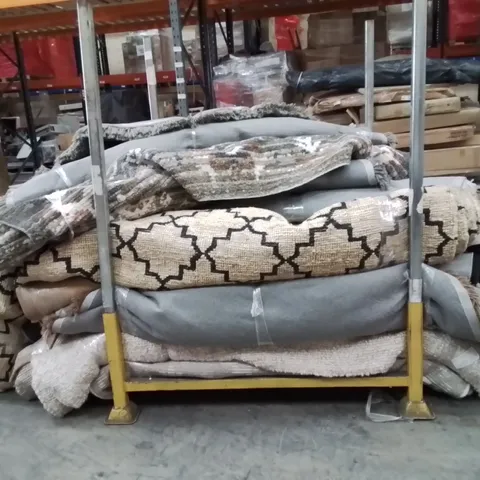 STILLAGE OF APPROXIMATELY 15 QUALITY DESIGNER RUGS