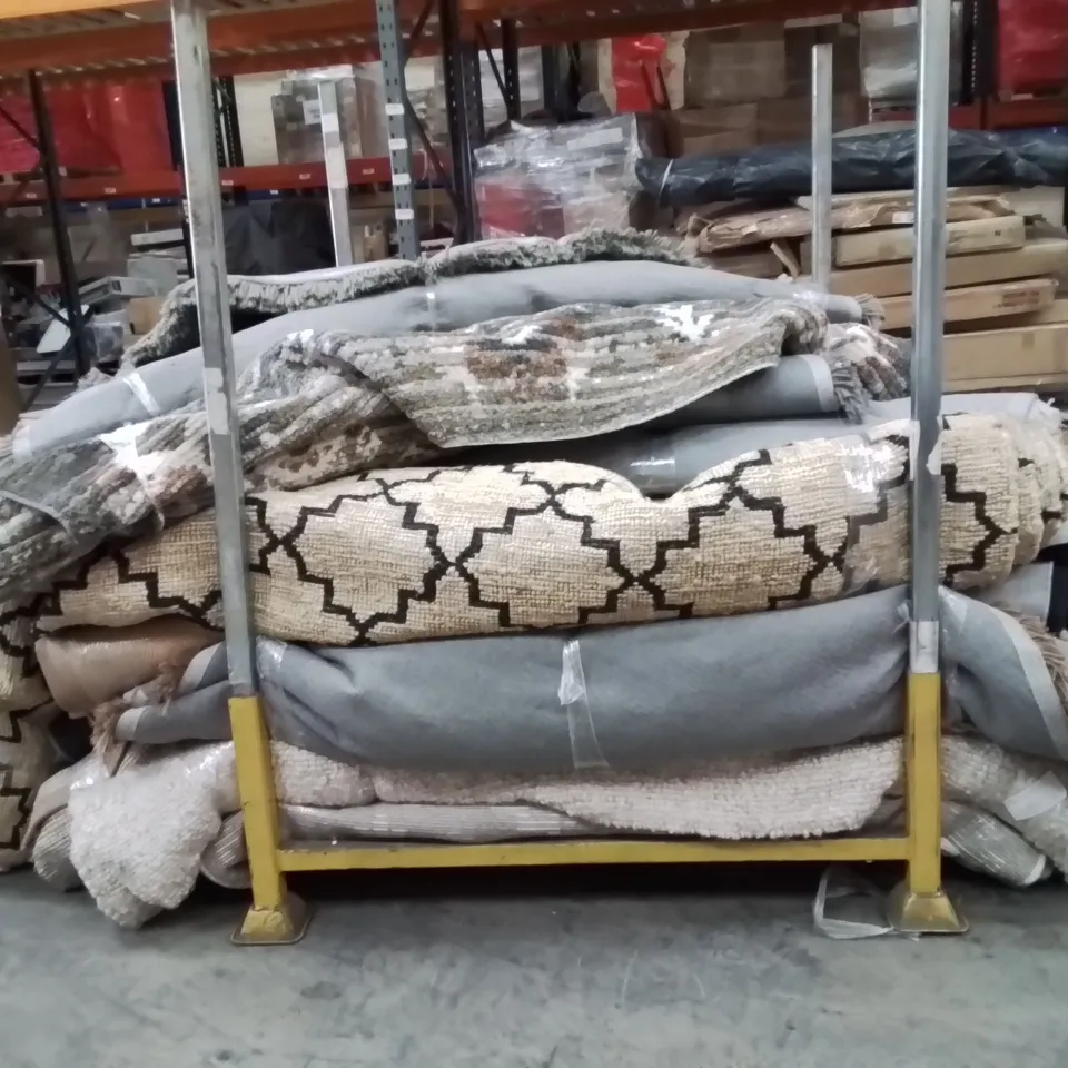 STILLAGE OF APPROXIMATELY 15 QUALITY DESIGNER RUGS