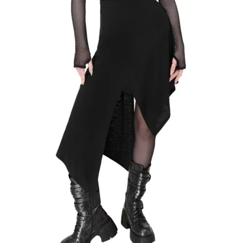 BRAND NEW KILLSTAR - CRIMSOLITE - BLACK WOMEN'S SKIRT SIZE XS
