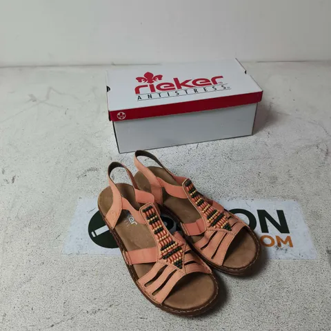 RIEKER ANTISTRESS WOMEN'S SANDALS 60851-38 β ORANGE UK 6 (EU 39)