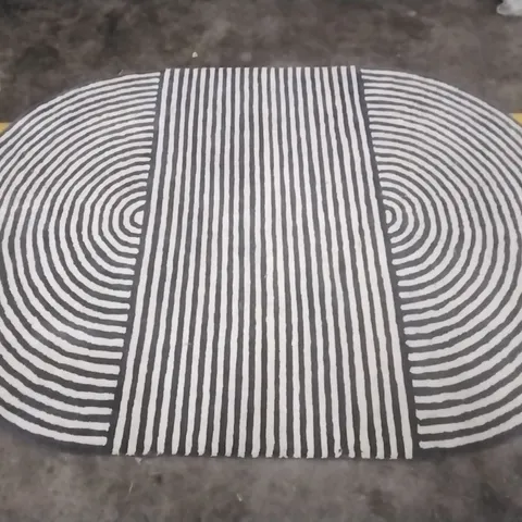 ELKANAH HAND TUFTED 100% WOOL BEIGE, BLUE RUG APPROXIMATELY 140X200CM