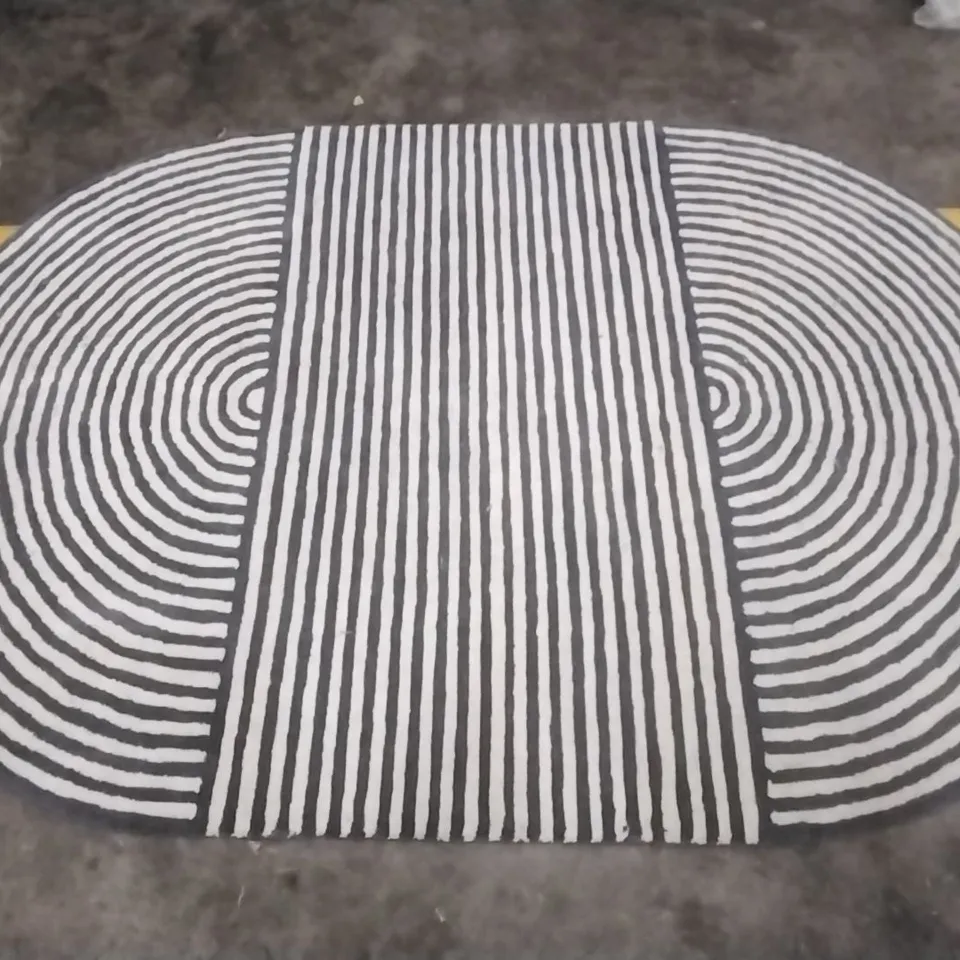 ELKANAH HAND TUFTED 100% WOOL BEIGE, BLUE RUG APPROXIMATELY 140X200CM