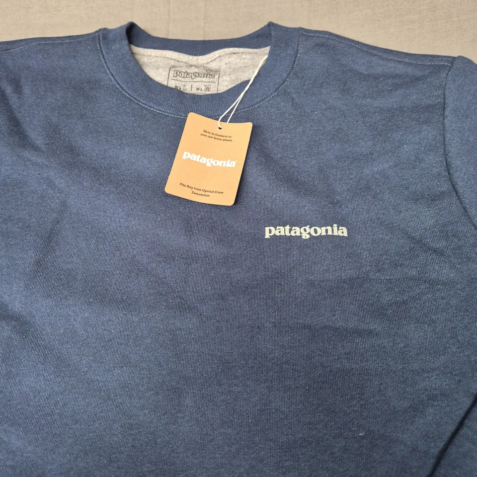 PATAGONIA FITZ ROY ICON UPRISAL CREW SWEATSHIRT - SIZE M 