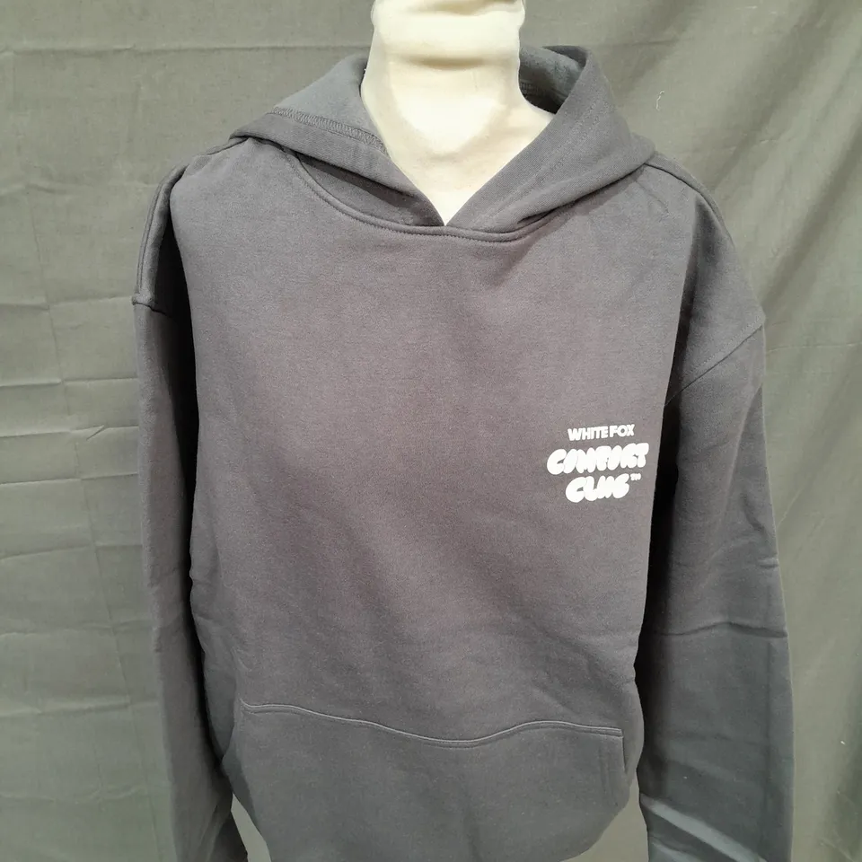 WHITE FOX COMFORT CLUBOVERSIZED HOODIE IN GREY - MEDIUM