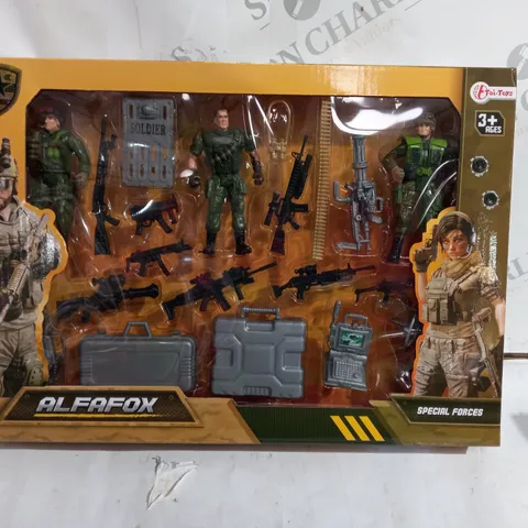 TOI-TOYS PLAYSET ARMY SOLDIERS WITH ACCESSORIES 19-PIECE ARMY GREEN