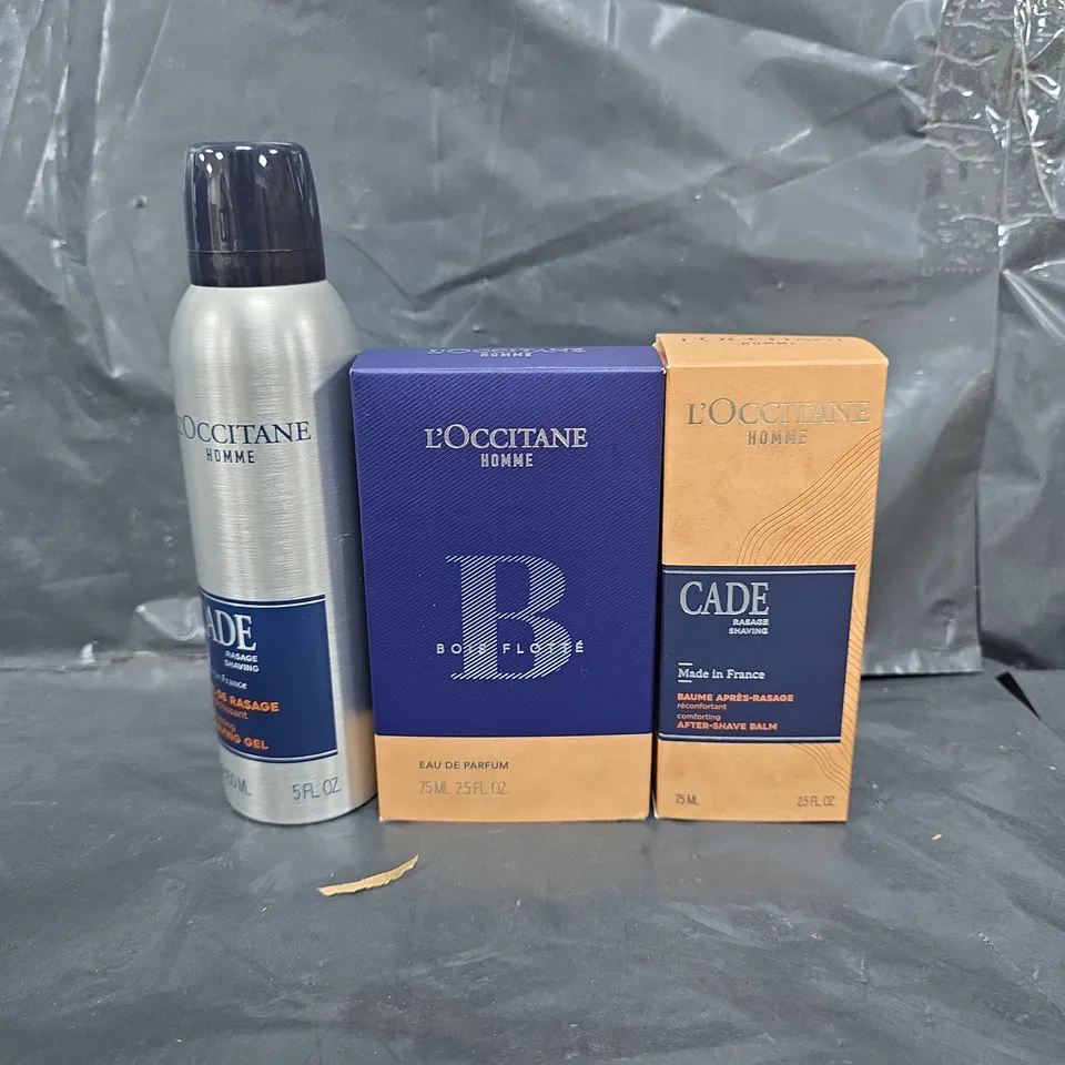L'OCCITANE 3 PIECE MEN'S GROOMING & FRAGRANCE COLLECTION