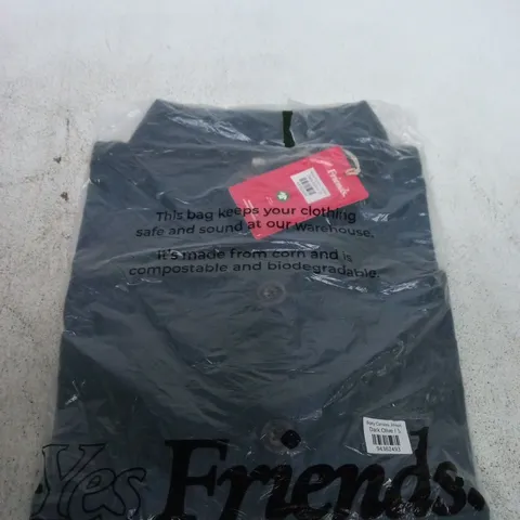BOXY CANVAS JACKET DARK OLIVE / S β YES FRIENDS (UK S)