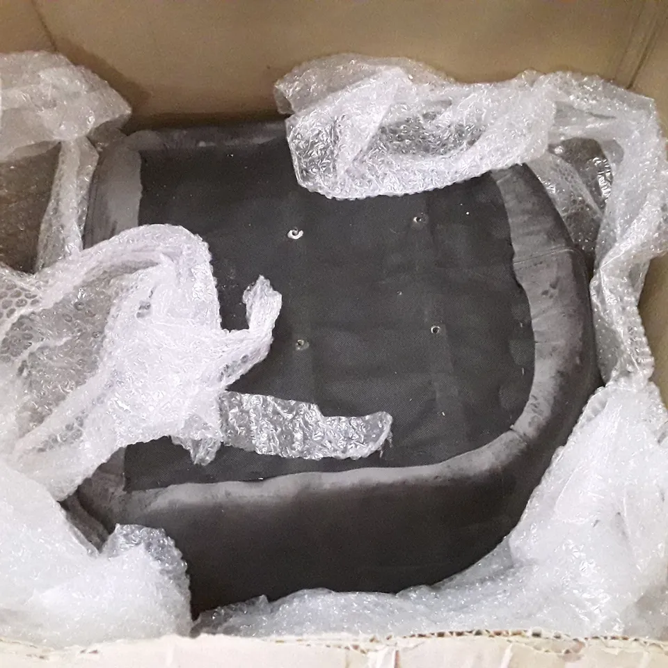 BOXED SET OF 2 GREY VELVET DINING CHAIRS