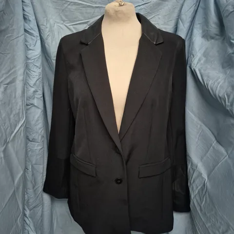 RUTH LANGFORD BLACK TAILORED BLAZER – WOMEN'S SUIT JACKET - UK 16