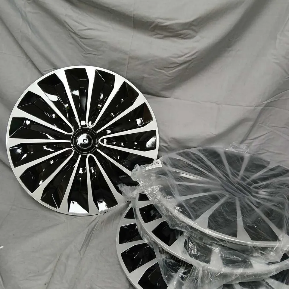4 X TURBINE STYLE PLASTIC WHEEL TRIMS SET 