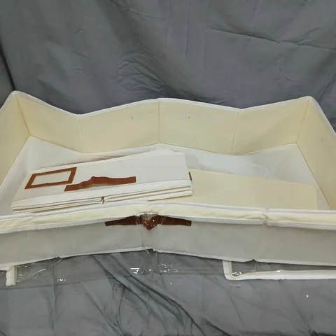 CREAM FOLDABLE STORAGE CASES 3 TOTAL 