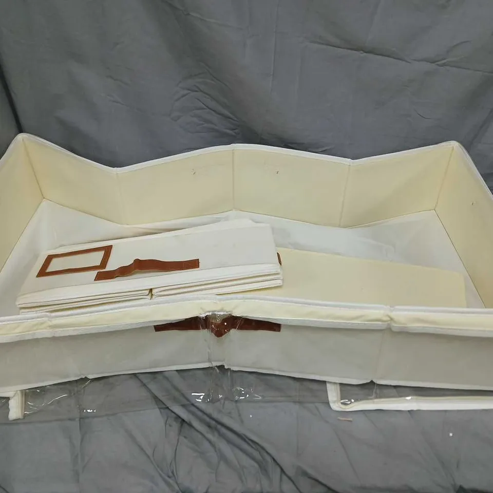 CREAM FOLDABLE STORAGE CASES 3 TOTAL 