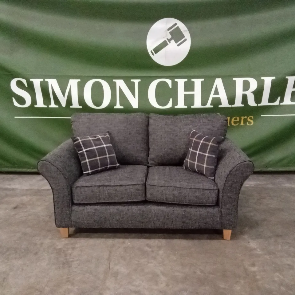 ALSOP 2 SEATER FABRIC SOFA - CHARCOAL RRP £729