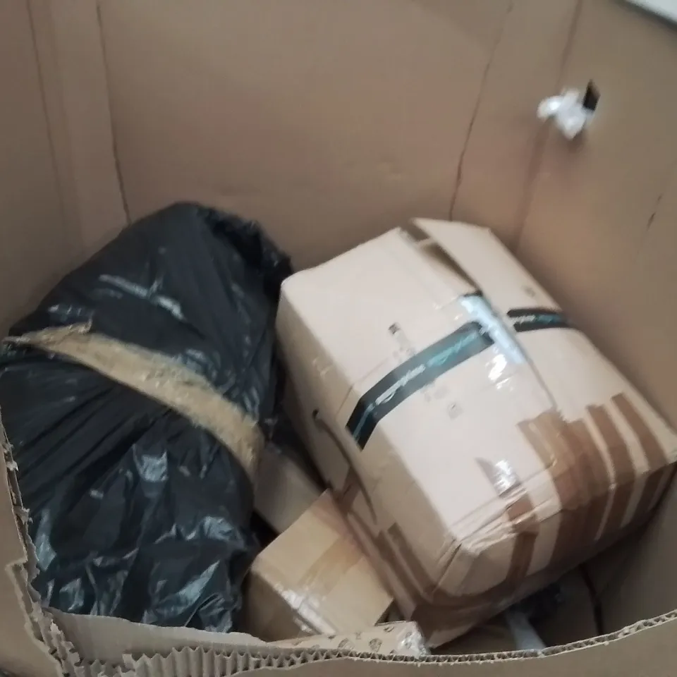 PALLET OF ASSORTED HOUSEHOLD GOODS AND PRODUCTS TO INCLUDE;POPUP TENT,HAIR CURLERS,LED MONITOR 