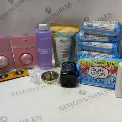 LOT OF BEAUTY PRODUCTS TO INCLUDE IRIDESCENT BATH BOMB, ETC