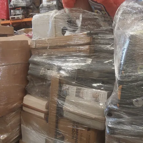PALLET OF ASSORTED E-COMMERCE GOODS AND PRODUCTS TO INCLUDE: CAMPING WAGON, SUITCASES, HEATED BLANKET, BLUEY PLUSH CHAIR ECT