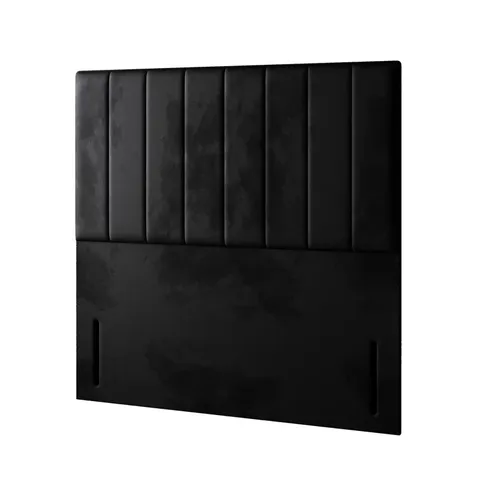 BAGGED HEADLEY UPHOLSTERED BLACK VELVET HEADBOARD - KING SIZE (1 ITEM)