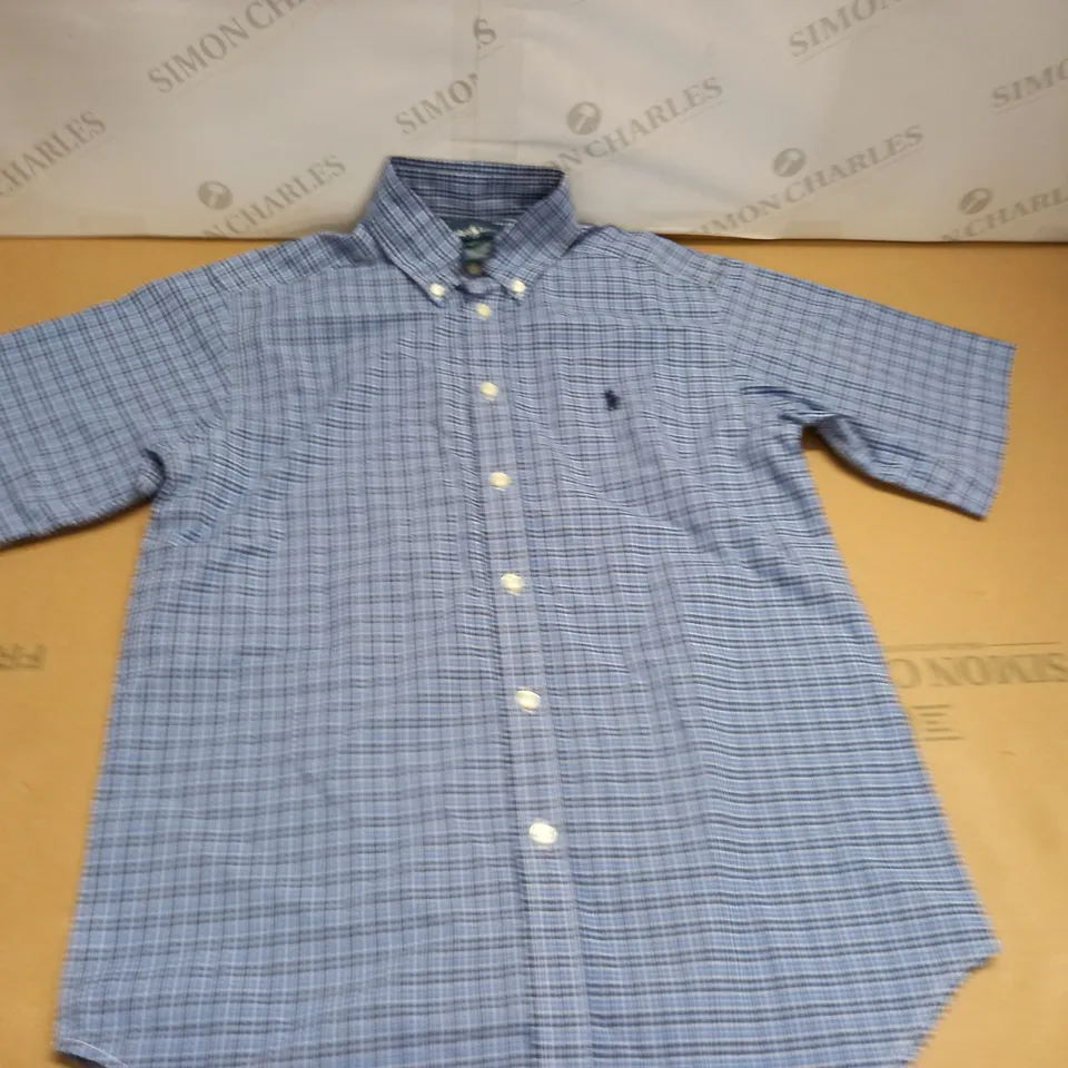 RALPH LAUREN SHORT SLEEVE KIDS SHIRT - M (10-12)