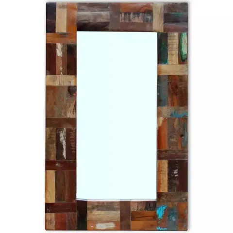 BOXED MANISHA MIRROR SOLID RECLAIMED WOOD 80 x 50CM
