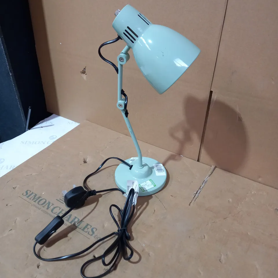 DESIGNER DUCK EGG GREEN DESK LAMP