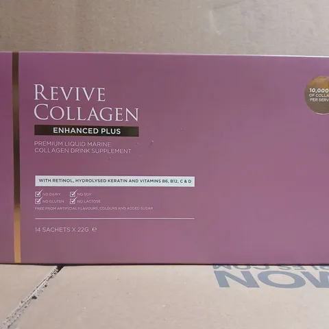 REVIVE COLLAGEN ENHANCED PLUS PREMIUM LIQUID MARINE COLLAGEN DRINK SUPPLEMENT (14 X 22G SACHETS)
