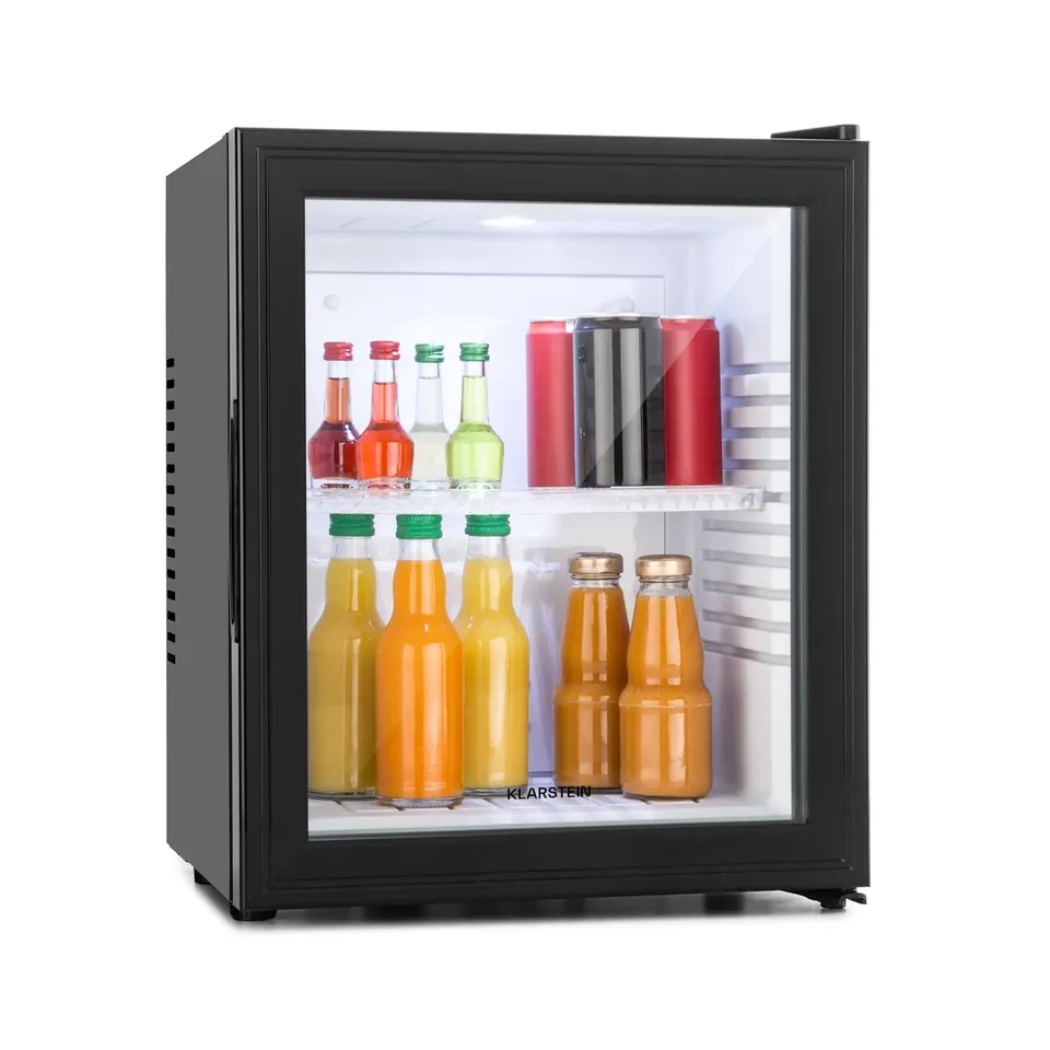 BOXED KLARSTEIN BROOKLYN 48CM 30L DRINKS FRIDGE WITH GLASS DOOR​ BLACK