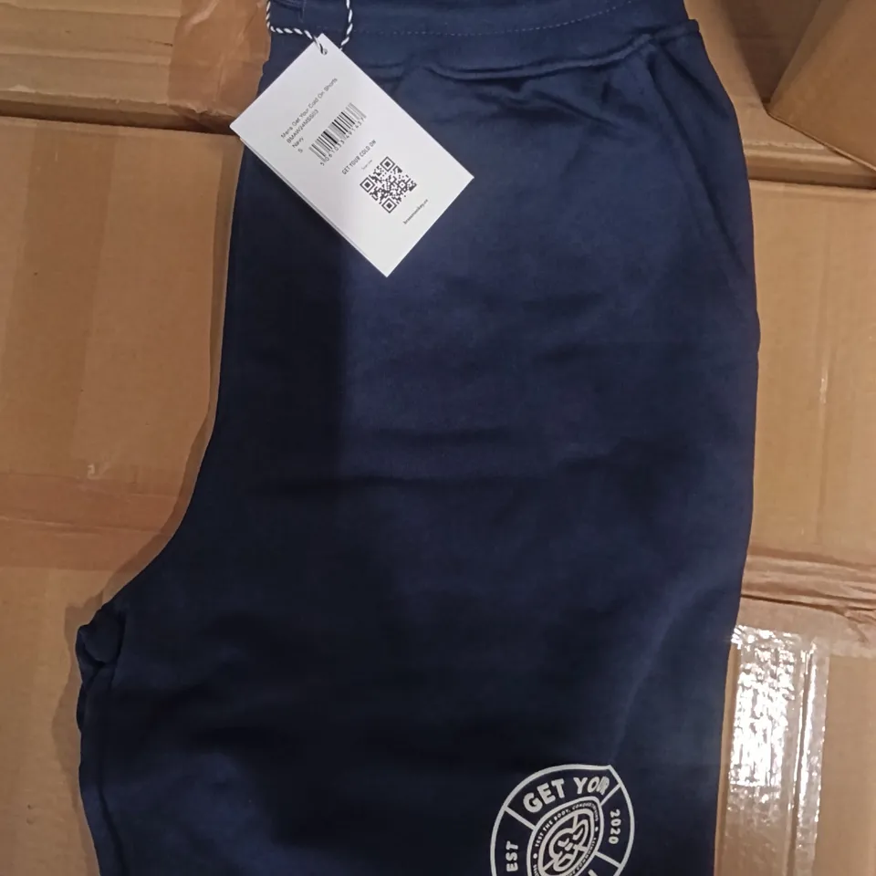 BOX OF BRASS MONKEY SHORTS - NAVY SIZE SMALL APPROXIMATELY 5