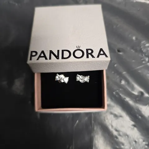 PANDORA BOW EARRINGS – PAIR IN PRESENTATION BOX