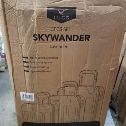 BOXED LUGG 3PCS LUGGAGE SET SKYWANDER - LAVENDER