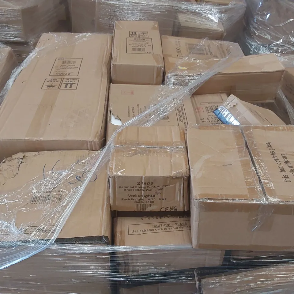PALLET CONTAINING A VERY LARGE QUANTITY OF ASSORTED LIGHTING PRODUCTS