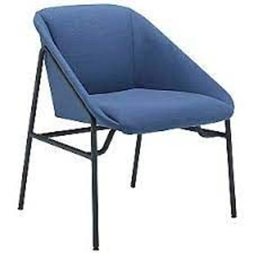 BOXED RUBY RECEPTION CHAIR , NAVY