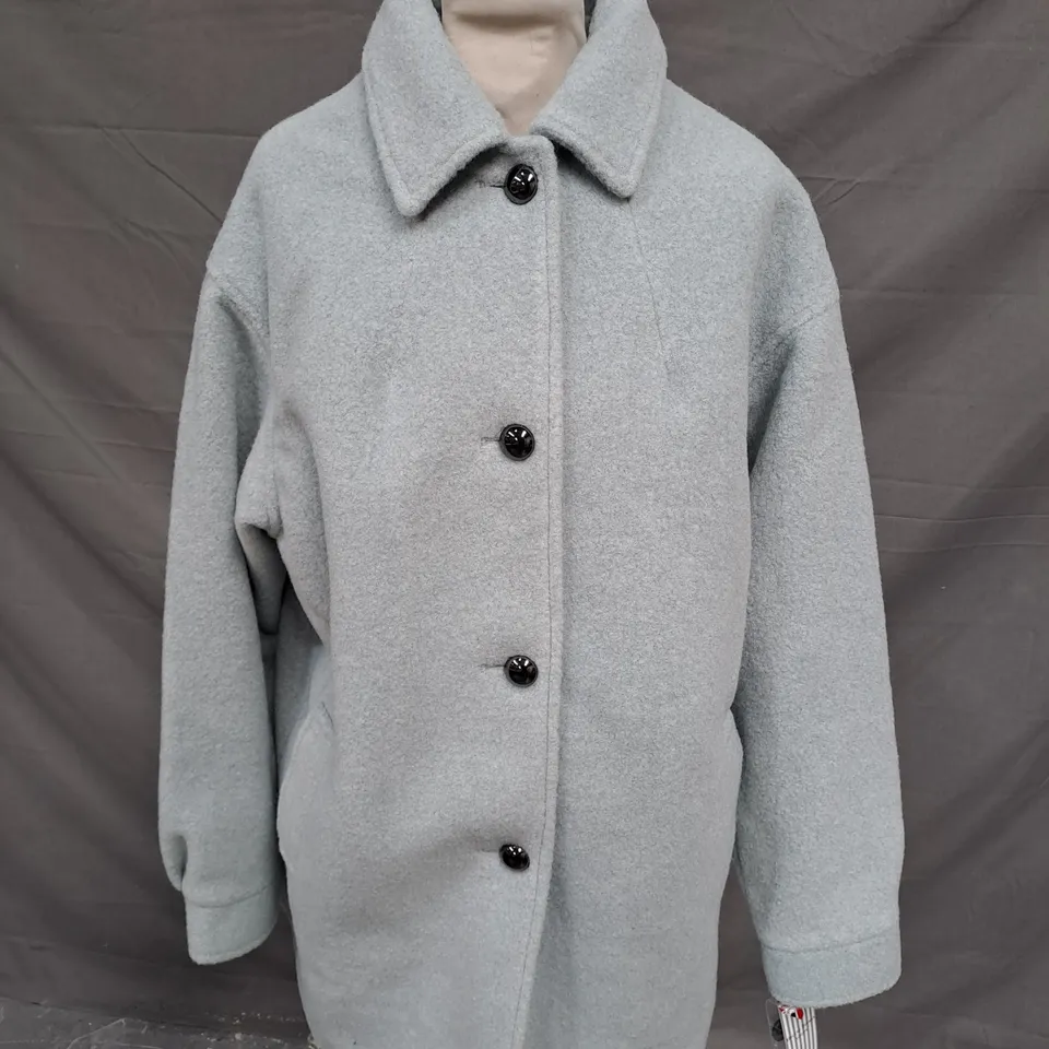HELENE BERMAN WOOL SHACKET IN GREY - SIZE 16