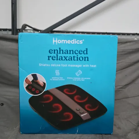 BOXED HOMEDICS ENHANCED RELAXATION SHIATSU DELUXE FOOT MASSAGER WITH HEAT