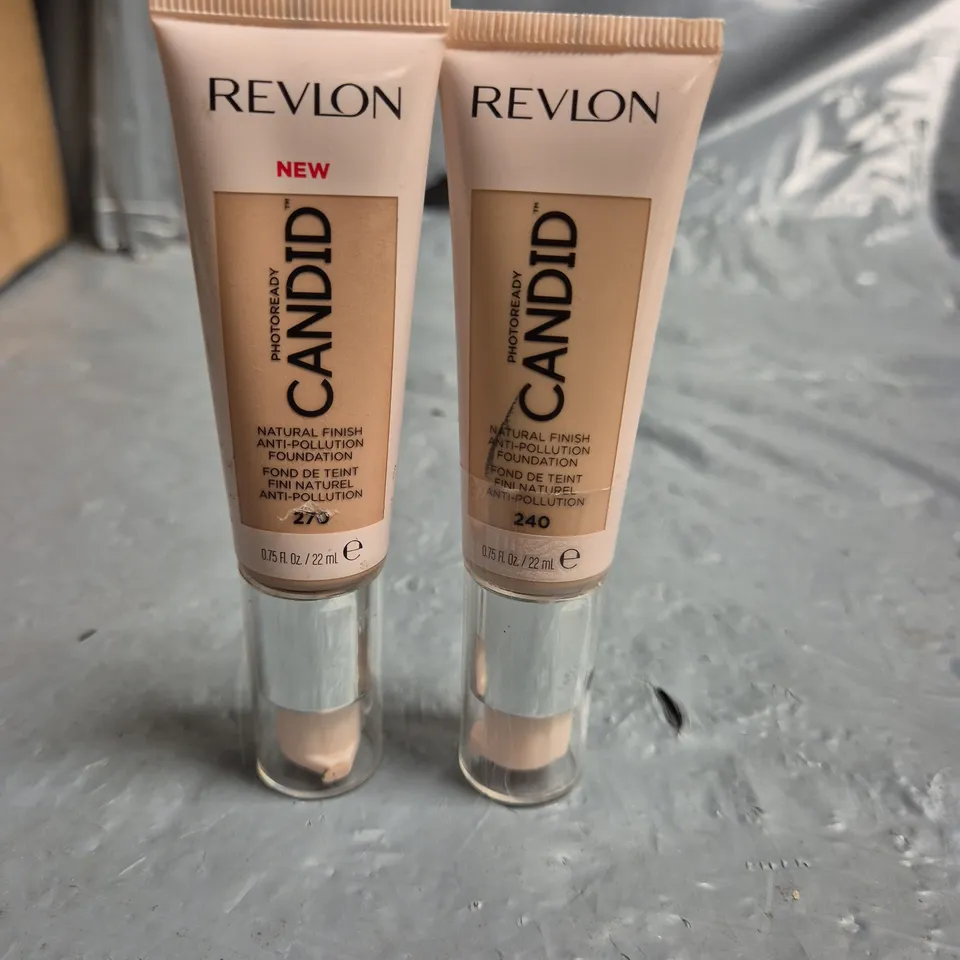 APPROXIMATELY 60 REVLON CANDID NATURAL FINISH ANTI-POLLUTION FOUNDATION - ASSORTED SHADES - 22ML