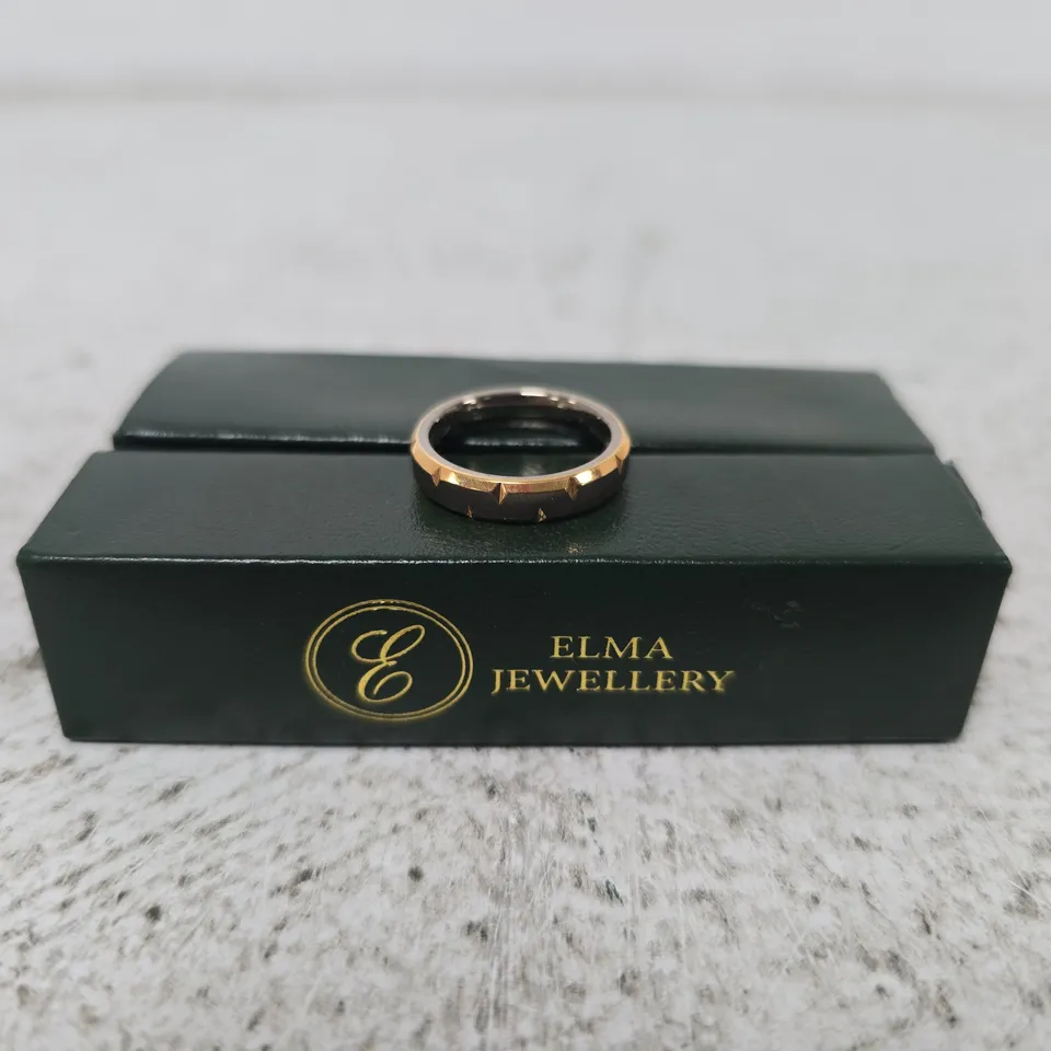 ELMA JEWELLERY TWO-TONE RING WITH SPIKED EDGE – BOXED