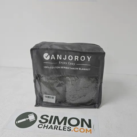 ANJOROY ENJOY COZY 100% COTTON THROW BLANKET