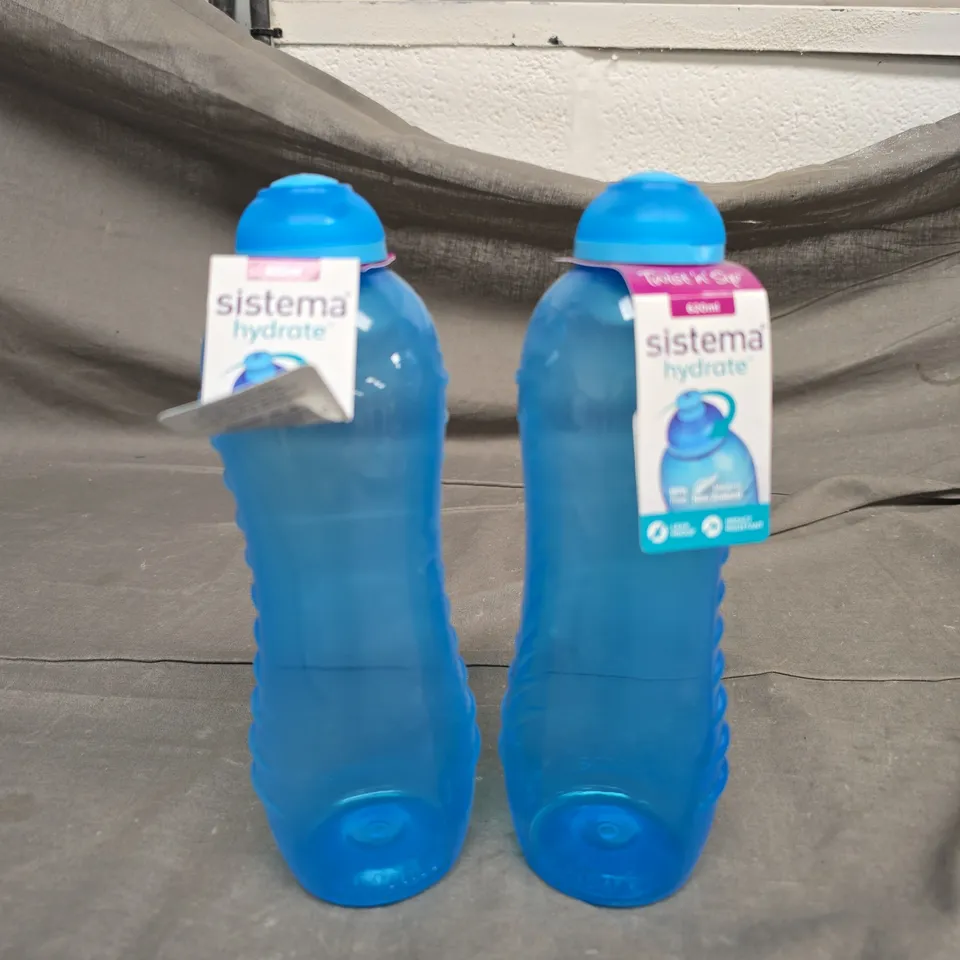 LARGE BOX OF APROX 100 ASSORTED SISTEMA 620 ML TWIST BOTTLES 