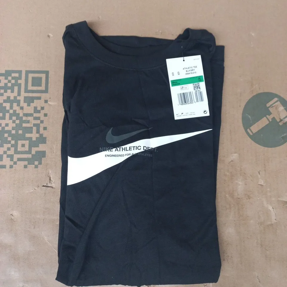 NIKE ATHLETIC SHORT SLEEVE T-SHIRT IN BLACK/GREY SIZE XL