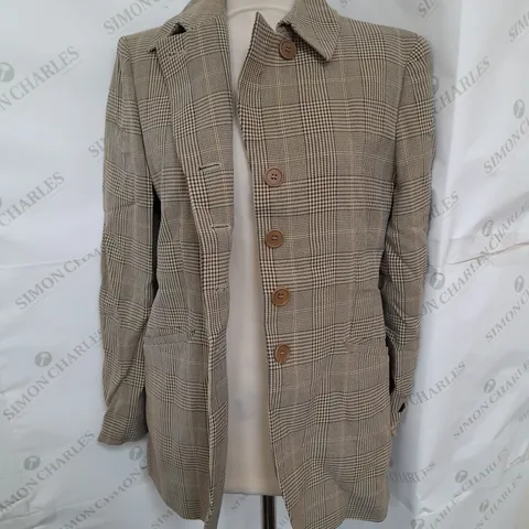 EMPORIO ARMANI BLAZER JACKET IN BEIGE PLAID SIZE UNSPECIFIED