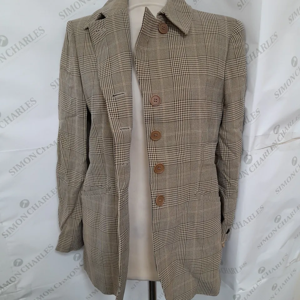 EMPORIO ARMANI BLAZER JACKET IN BEIGE PLAID SIZE UNSPECIFIED