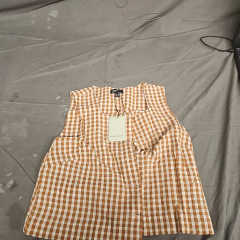 NOBODY'S CHILD ORANGE SAMMIE BUTTON FRONT TANK – UK 10 (EU 38) (USA 6)