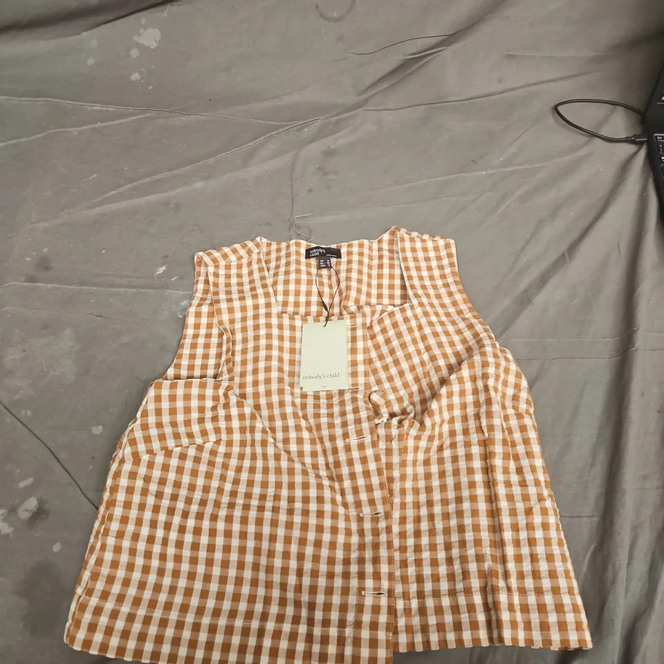 NOBODY'S CHILD ORANGE SAMMIE BUTTON FRONT TANK – UK 10 (EU 38) (USA 6)