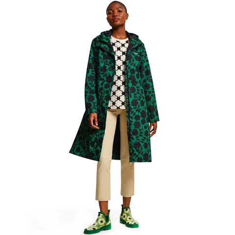 REGATTA WOMENS ORLA KIELY WATERPROOF MAC JACKET COAT GREEN FLORAL SIZE 20