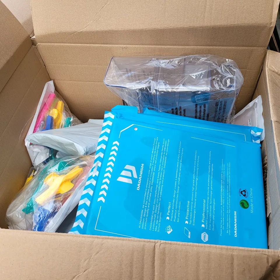 PALLET OF 16 MEDIUM BOXES OF A SIGNIFICANT QUANTITY OF ASSORTED ITEMS TO INCLUDE LED RING LIGHT KIT, HULA HOIP, AIRBAG CASE, POACHIES EGG POACHER, ETC