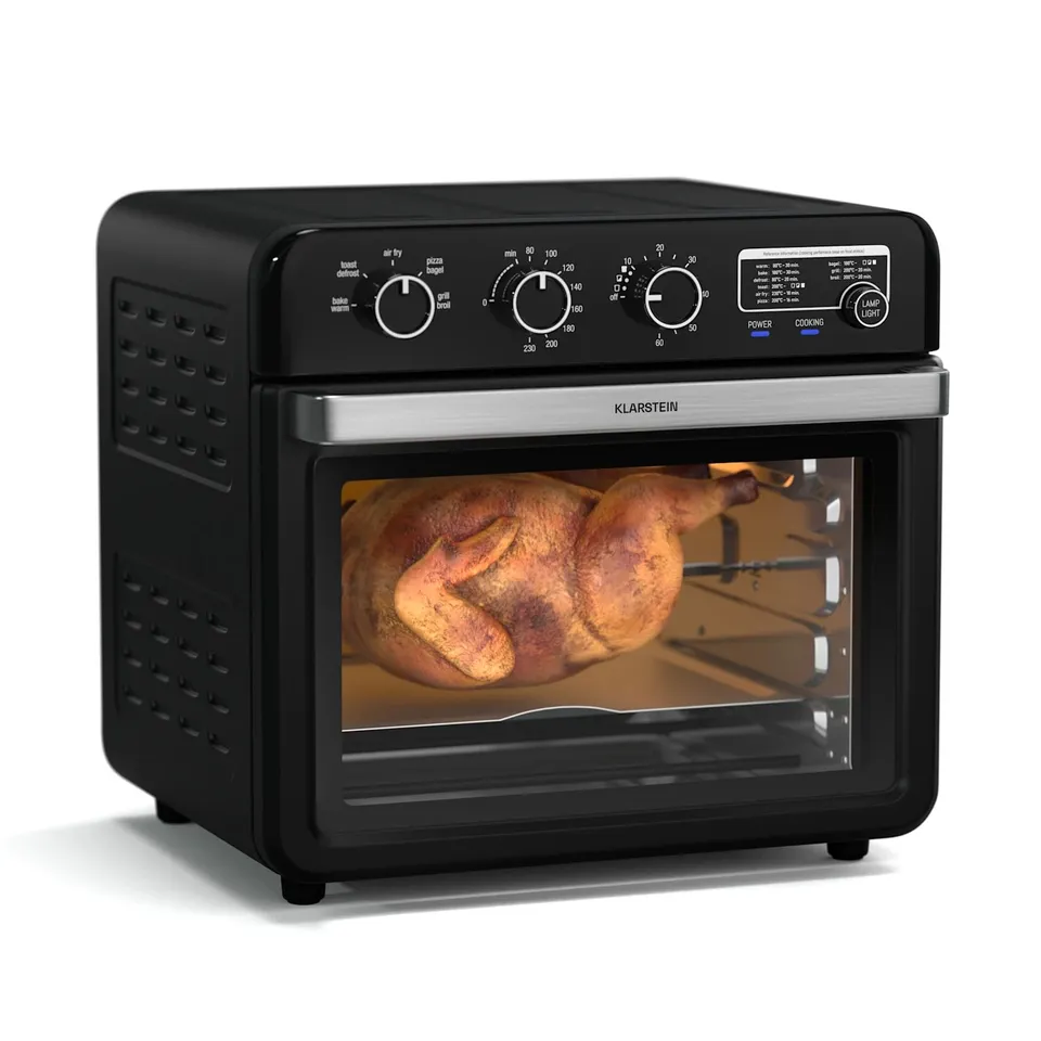 KLARSTEIN AIRGLAZE 2000W 34L AIR FRYER OVEN BLACK
