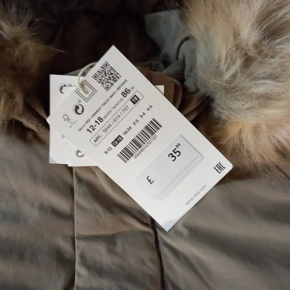 ZARA THERMAL INSULATED KIDS COAT - 12/18 MONTHS