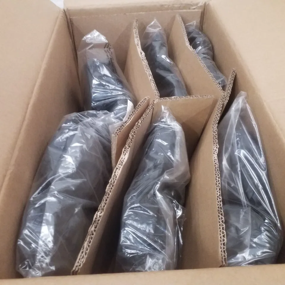 BOX CONTAINING APPROXIMATELY 6 PAIRS OF BRAND NEW SIMPLY BE BLACK PHOEBE WIDE SANDALS - SIZE 7